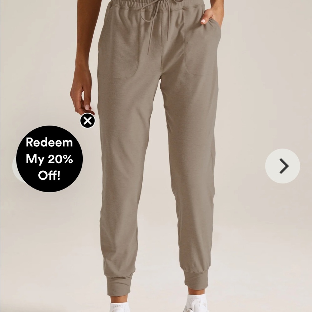 Beyond Yoga Spacedye Commuter Midi Joggers - Birch Heather, Size Small